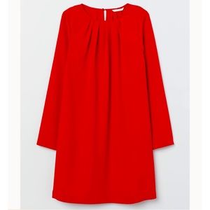 H&M Red Long-Sleeved Dress